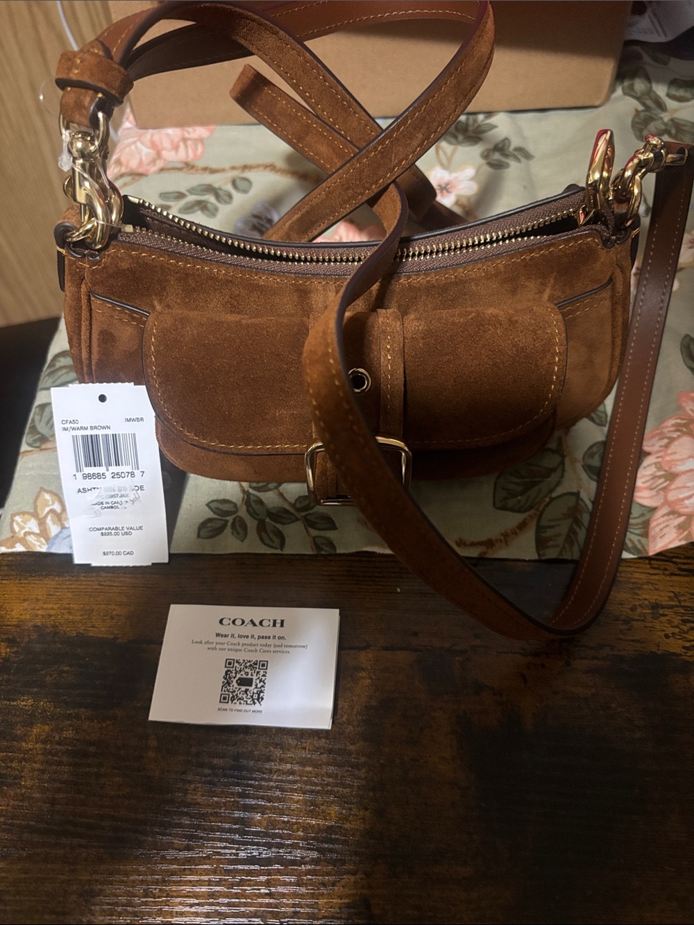NEW!!!! Coach Suede Ashton Mini Shoulder Bag